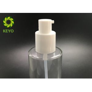 Cylinder Empty Cosmetic Bottles With Silver Screw Cap , 100ml Glass Lotion