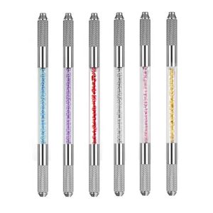 Double Sides Crystal Acrylic Microblading Tattoo Pen 14cm Length
