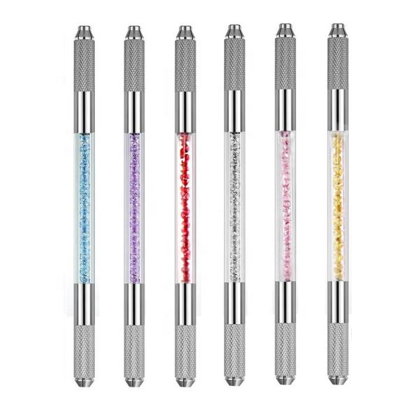 Buy Double Sides Crystal Acrylic Microblading Tattoo Pen 14cm Length at wholesale prices