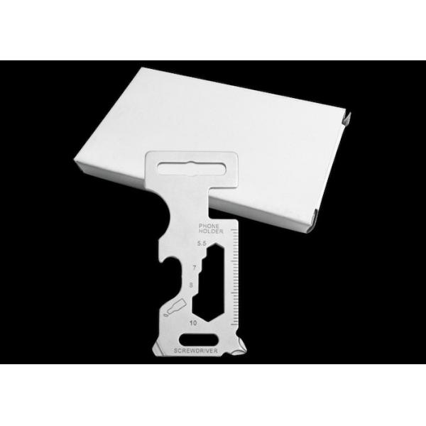 Outdoor Precision Punch Stamping 70MM Sandblasting Multifunctional Stainess Steel Bottle Opener EDC Tool Card