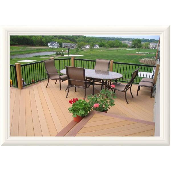 Dark Grey WPC Hollow Composite Decking Sanding Capped Composite Deck Boards