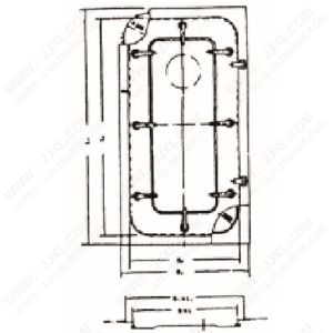 Light Steel Watertight Door with Fixed Light