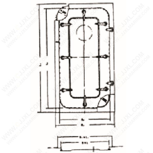 Buy Light Steel Watertight Door with Fixed Light at wholesale prices
