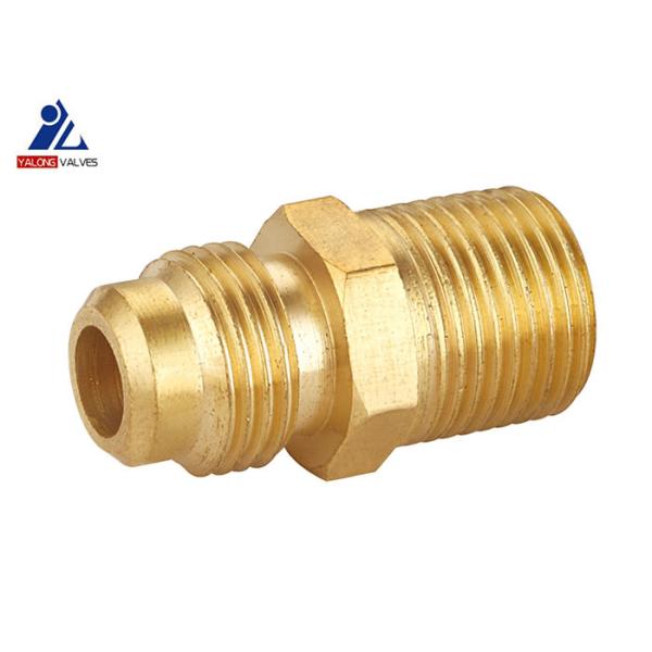 Buy DIN259 Male Nipple Brass Fittings ISO14001 Threaded Brass Pipe at wholesale prices