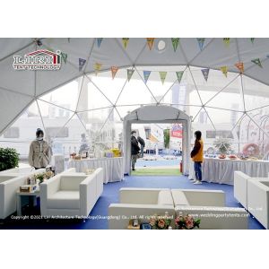 White 6m Geodesic Dome Tents Ball Shape For Conference