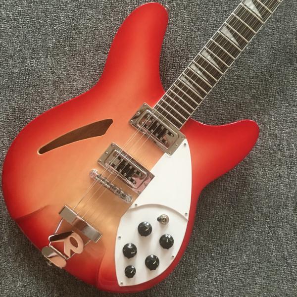 Cherry red 24 frets and12 strings Rickenback 360 electric jazz guitar semi hollow Ricken 330 jazz guitar