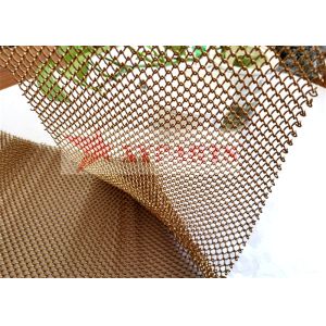 China Installtion System Gold Aluminum Mesh Curtain on sale