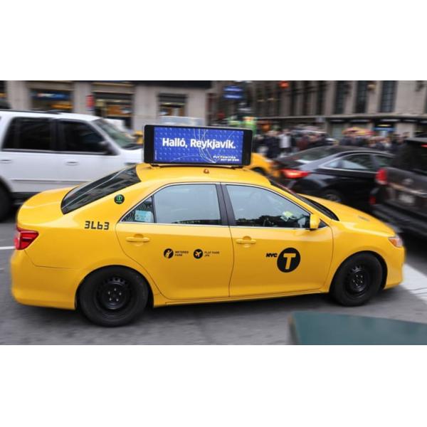 P2.5 Taxi LED Display With High Brightness Wireless 4G Car Electronic Screen GPS Positioning