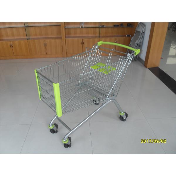 Buy 150L Supermarket Shopping Trolley Carts With Anti UV Plastic Parts and 5 Inch Casters at wholesale prices