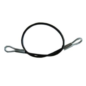 Galvanized Soft Eye Wire Rope Sling Black Plastic Coating With Double Cord Loops