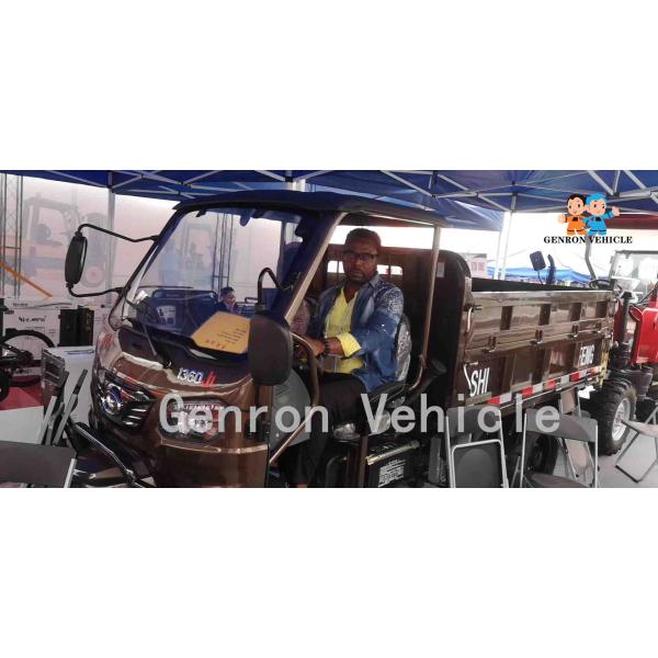Open Body 2000kg Genron Diesel Tricycle Vehicle