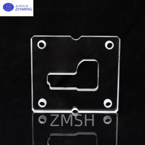 Custom Shaped Fused Quartz Plates with Through Holes Optical