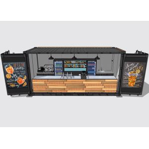 Topshaw 15FT 20FT 10FT Readymade Mobile Kitchen Container Restaurant Shipping