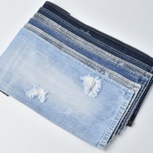 Plain Dyed Shrink Resistant 100 Cotton Denim Fabric 12oz