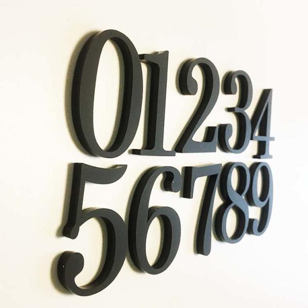 Buy Black Matte Acrylic House Number Plaques Signs Recyclable OEM ODM at wholesale prices