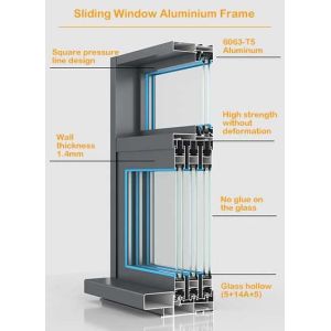 Customized Aluminum Profile Door Frame Extrusions For Sliding Window