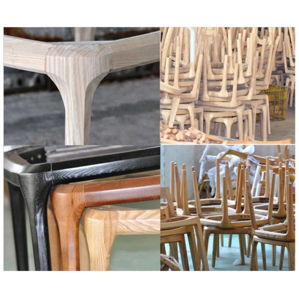 Black Brown Grey Nordic Dining Chair 60cm Seat Height Leather Ash Wood Dining Chairs