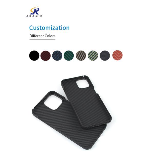 Matte Finish iPhone 13 Mini Cover With Plastic Ring Design Aramid Fiber Kevlar Case