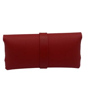 Red Pu Handmade Personalized Cool 46mm Leather Glasses Pouch