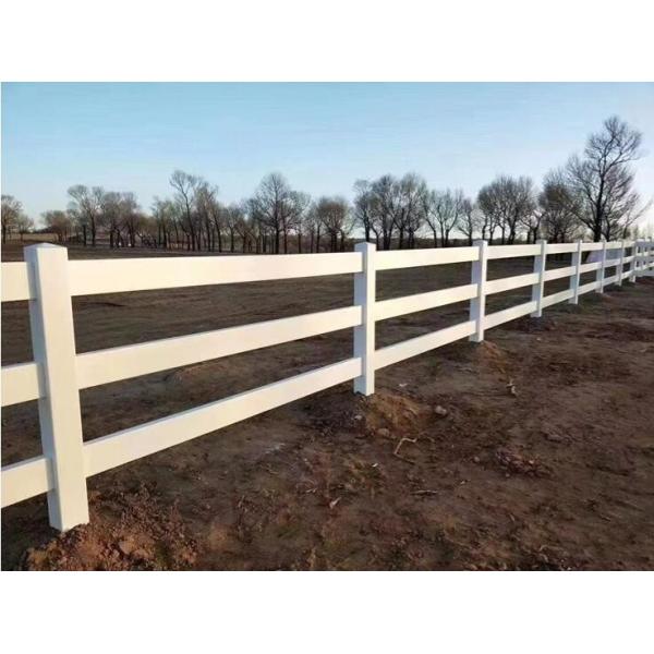 100% Virgin Pvc Welded Wire Mesh Fence Vinyl 3 Rail White For Ranch Livestock Farm Horse