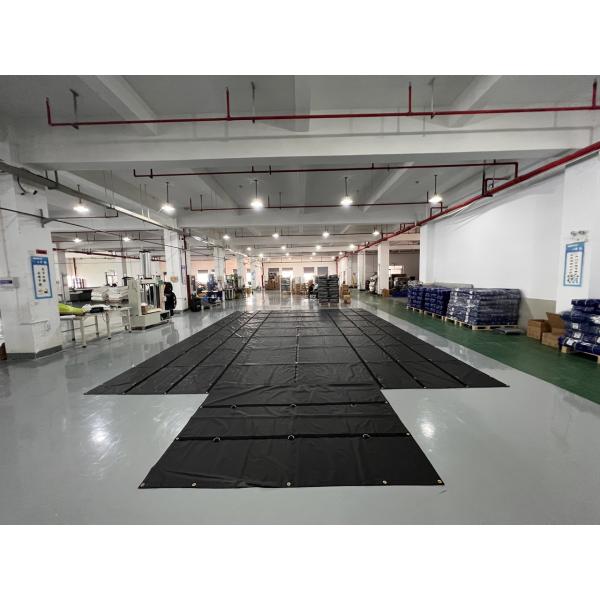 Heavy Duty Vinyl Coated Fabric PVC Coated Truck Cover 18 Oz 24x27 For Flatbed Lumber Tarp