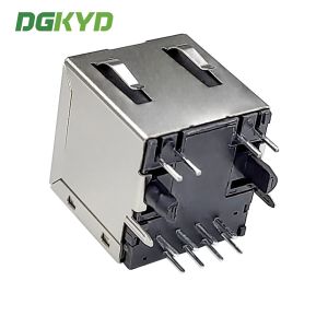 RJ45 Vertical Interface 100Mbps Integrated Filter With Lights And Shrapnel