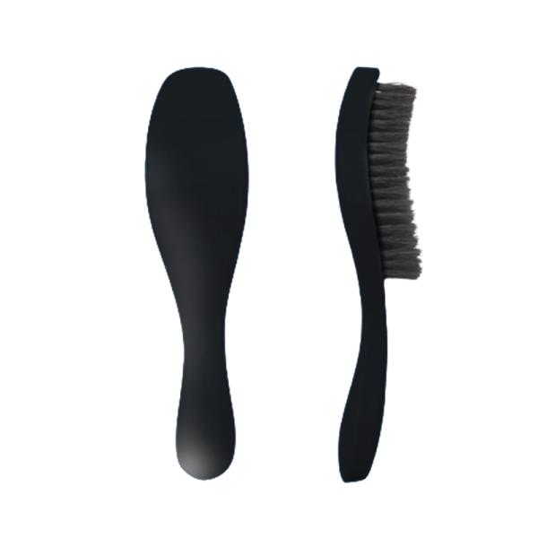 Pink Curved Smoothing Hair Brush Boar Bristle 360 Wave Brush