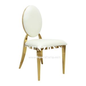 Hotel Reception T-Gold Stainless Steel Metal Chair