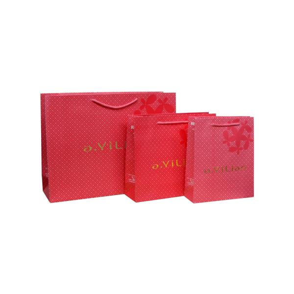 OEM Recyclable Ayilian Pink 210g Artpaper Shopping Bag, Paper Carrier Bags Promotional