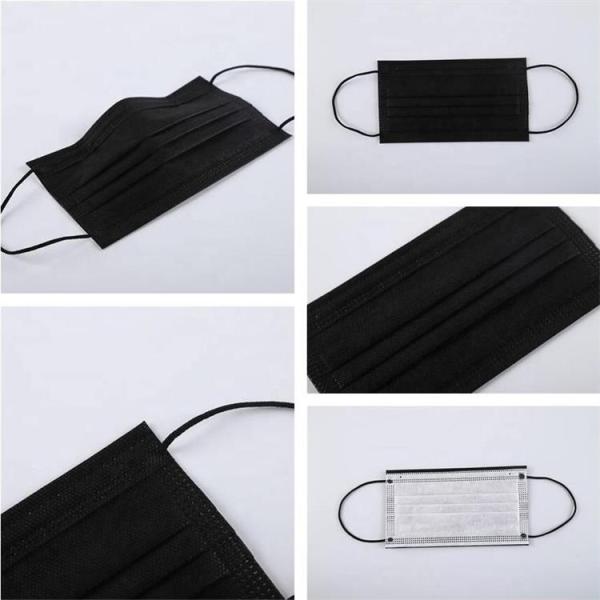 Disposable non woven 4ply surgical black color medical face mask ASTM F2100 level 3 black color medical face mask