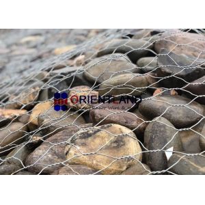 6×8 Heavy Zinc Coating Galfan Gabion Baskets Hexagonal Hole Shape Erosion