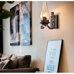Retro industrial light iron wall lamp creative restaurant corridor bedroom
