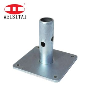 China Small Electro Galvanized 30MM Steel Scaffolding Parts Jack Base Plate on sale
