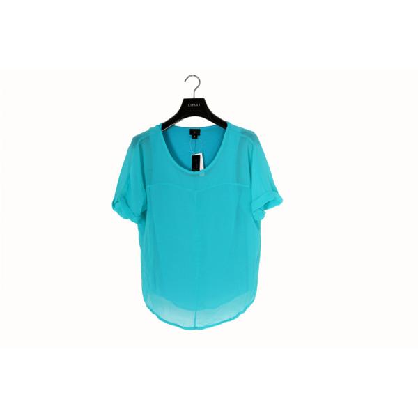 Buy Daily Blue V Neck Ladies Casual Loose Tops 100% Polyester at wholesale prices