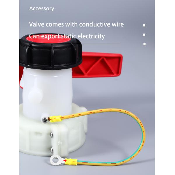 Structure Butterfly Valve Media Water DN50 75MM Plastic HDPE Valve for IBC Water Tank