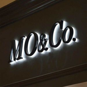 Outdoor Wall Led Letter Channel Sign Metal 3d Acrylic Backlit Letter Sign