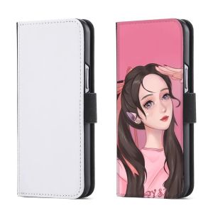 Sublimation Flip Wallet Leather Phone Cases For IPhone 16 15 14 Shockproof And