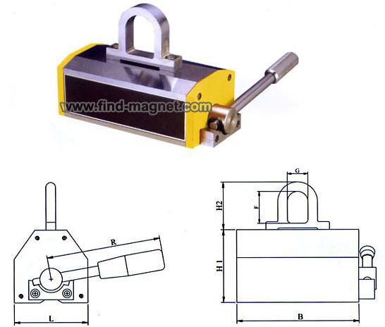 Powerfull Lifting Effort Permanent Magnetic Lifter Cylindrical Lifting Strength