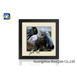 Hotel Decor Wall 3D 5D Pictures CMYK Full Color Lenticular With Black Frame
