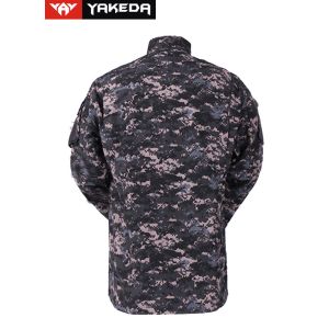 Anti UV Army Camouflage Clothes With Zigzag Stitched Mandarin Collar