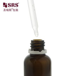 D004 Empty Transparent Amber Essential Oil Tamper Evident Luxury Customization