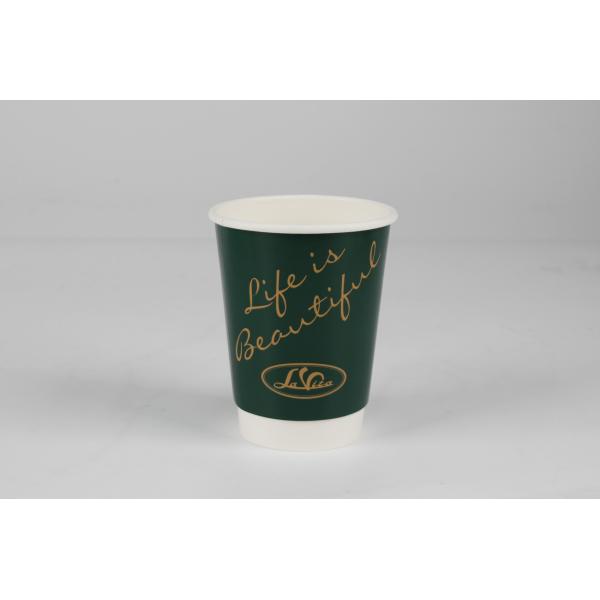 Wholesale customized logo of coffee shop eco-friendly water-based coating hot drinks disposable coffee paper cups