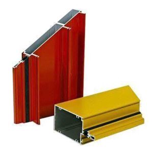 ISO14001 Red Powder Coated Aluminium Extrusions For Decoration Section