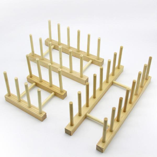 Buy Wooden Wine Tea Cup Holder Stand Carbonized Kitchen Drain Rack at wholesale prices