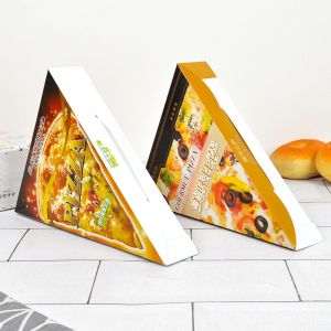 Paper Food Packaging Box PE Lamination Inside For Pizza Slice