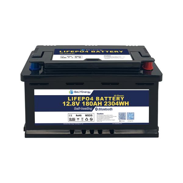 12V 180AH RV Battery with Srew Fixing H8 DIN Case with Bluetooth and Self