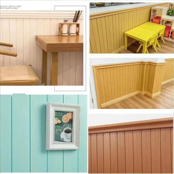 ECO-Friendly WPC Laminated Fluted Flat Wall Solid Panel for Indoor Interior Decoration