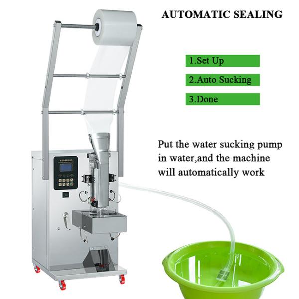 Automatic Vertical Bag Packing Machine Liquid Pouch Filling Water Oil Back Seal