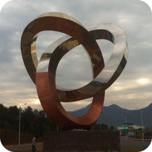 China Plating Titanium Stainless Steel Metal Art Sculptures City Logo on sale