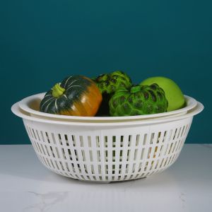 Double PP Plastic Washing Basket For Washing Fruit And Vegetables